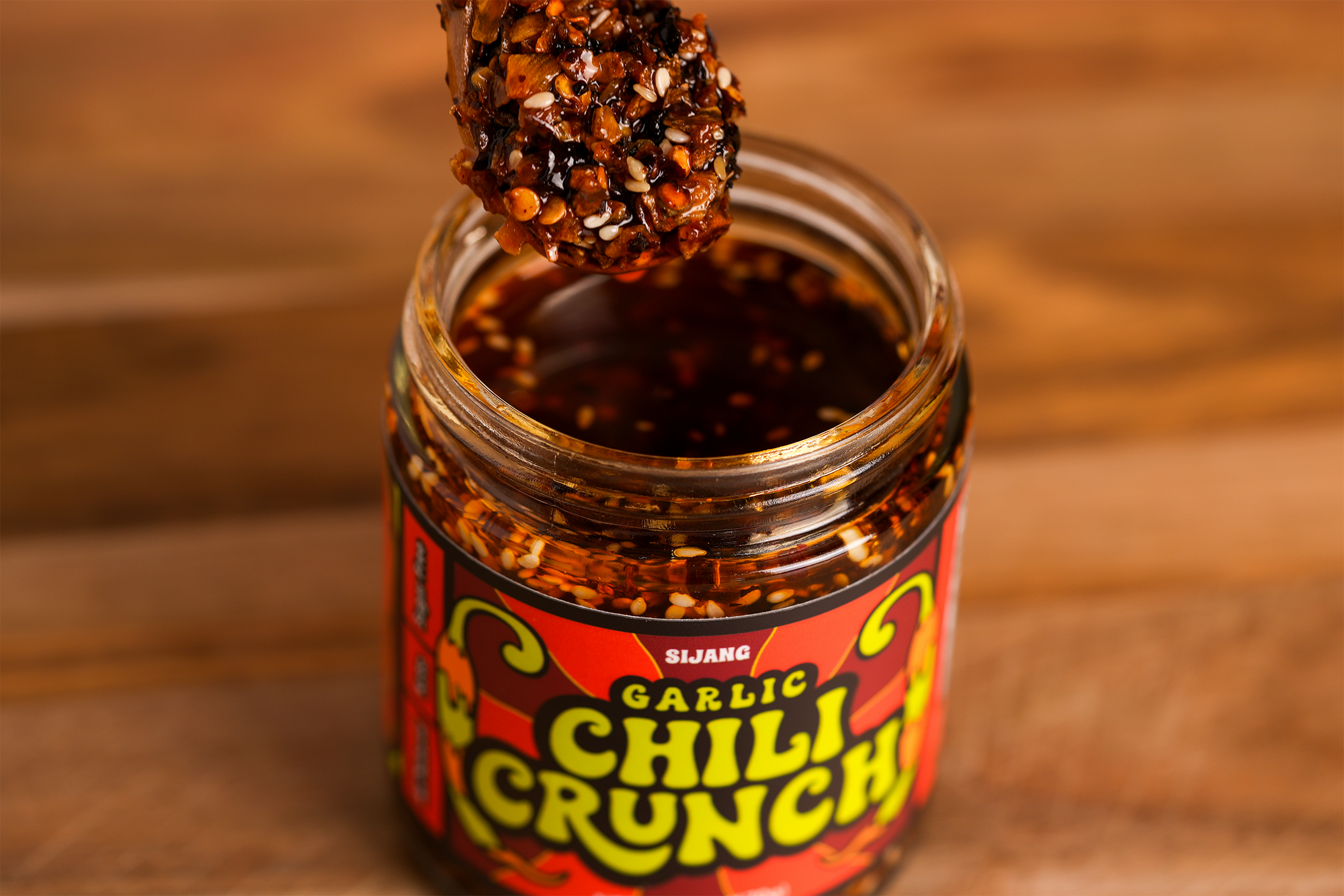 Jar of SIJANG garlic chili crunch